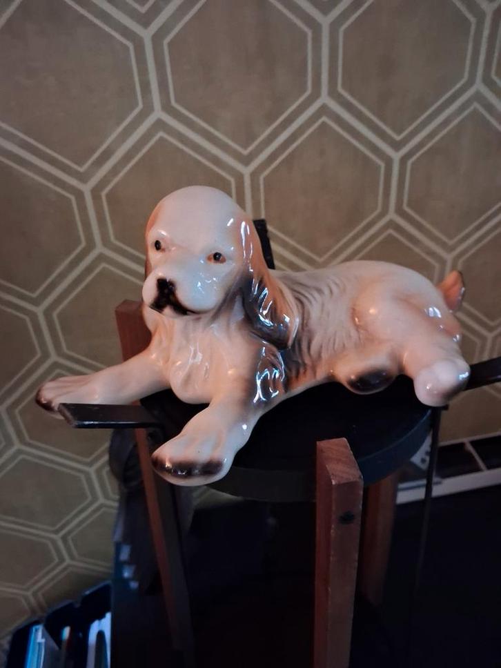 Vintage Cocker Spaniel Keramische Figuur, Antiek en Kunst, Kunst | Beelden en Houtsnijwerken, Ophalen of Verzenden