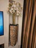 2 grote schelpenvazen met orchidee eric kuster kunstboom, Huis en Inrichting, Ophalen of Verzenden, Zo goed als nieuw