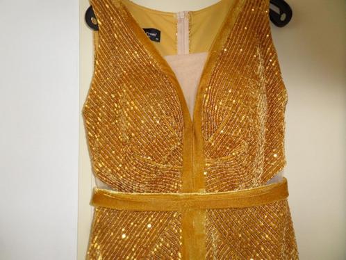 Goudgele lange jurk, Pailletten, lovers. NIEUW. Silver Prom., Kleding | Dames, Carnavalskleding en Feestkleding, Nieuw, Kleding