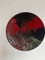 Wandbord met hand gebracht geschilderd, Ophalen of Verzenden, Zo goed als nieuw, 50 tot 75 cm, Schilderij