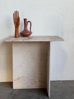 Travertin bijzettafel / nachtkastje / tafel, Huis en Inrichting, Tafels | Bijzettafels, Ophalen