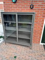 Grijze kast met schuifdeuren, Huis en Inrichting, Kasten | Stellingkasten, Ophalen, Gebruikt