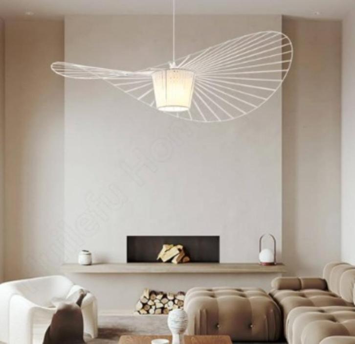Rosland Vertigo Modern Straw Hat Pendant Light, Huis en Inrichting, Lampen | Hanglampen, Nieuw, Minder dan 50 cm, Stof, Ophalen