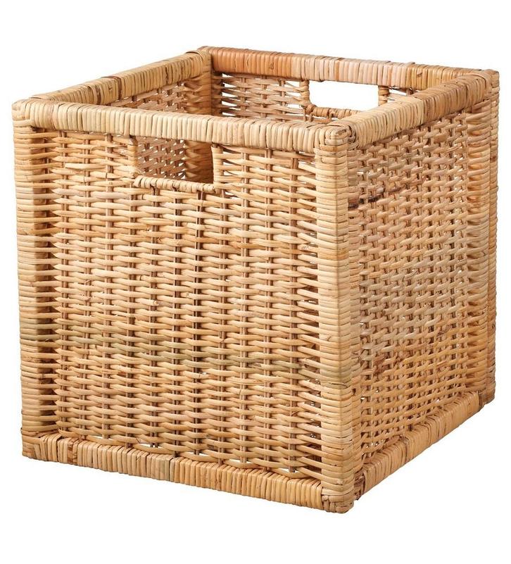 4x Ikea Branäs Rotan Mand voor Kallax Kast + gratis kast, Huis en Inrichting, Woonaccessoires | Kisten, Gebruikt, Minder dan 50 cm