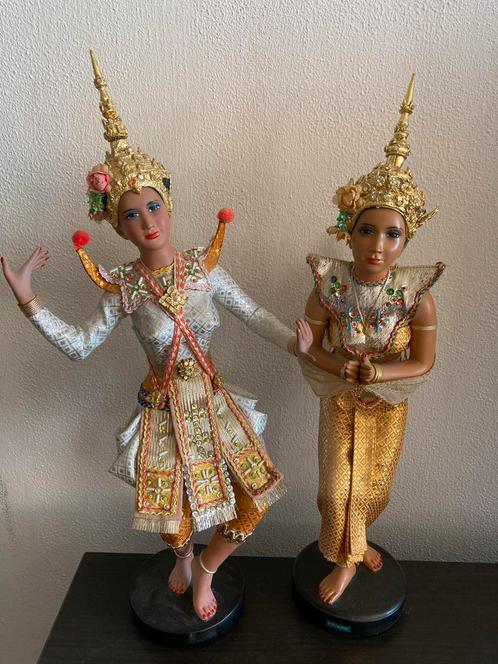 Vintage Thaise Danseressen Beelden, Antiek en Kunst, Kunst | Niet-Westerse kunst, Ophalen of Verzenden