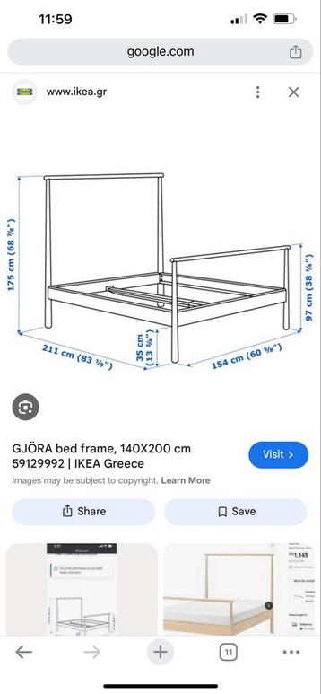 Ikea GJÖRA bedframe - 140x200cm - afbeelding 2