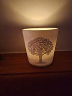 Pols potten waxinelichtje houder, Overige materialen, Wit, Ophalen of Verzenden, Zo goed als nieuw