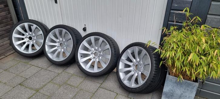 BMW Style 218 velgen e60 en e61 Breedset, Auto-onderdelen, Banden en Velgen, Banden en Velgen, Zomerbanden, 19 inch, Personenwagen