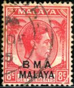 Maleisische Staten BMA 6 - Koning George VI, Postzegels en Munten, Ophalen of Verzenden, Zuid-Azië, Gestempeld