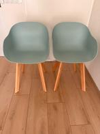 2x Kuipstoel Sage Green met houten frame, Huis en Inrichting, Stoelen, Twee, Overige kleuren, Scandinavisch, Zo goed als nieuw