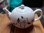 Witte Theepot met Bloemmotief, Antiek en Kunst, Ophalen