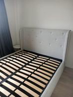 Tweepersoonsbed met opbergruimte, Huis en Inrichting, Slaapkamer | Bedden, Ophalen, Gebruikt, Tweepersoons, Grijs