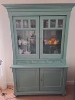 Massief eiken buffetkast, Huis en Inrichting, Kasten | Buffetkasten, Ophalen, 150 tot 200 cm, 25 tot 50 cm, Glas