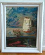 melkkan olie verf op doek  met lijst, Ophalen