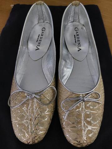 Ballerina's goud / zilver maat 37.5 leder NIEUW  beschikbaar voor biedingen
