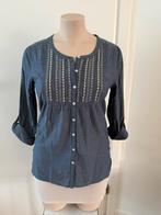 Blouse Yessica C&A | maat 40 | blauw met stikpatroon, Kleding | Dames, Tops, Maat 38/40 (M), Blauw, Ophalen of Verzenden, Zo goed als nieuw
