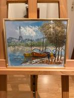 Schilderij Parijs met Eiffeltoren, Ophalen of Verzenden