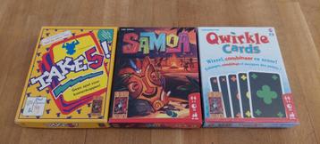 3 999 games nieuw take 5 , samoa , qwirkle cards  beschikbaar voor biedingen
