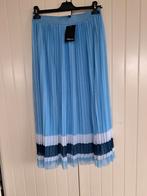 Lichtblauwe plooirok met elastische taille, mt.S, Nieuw, Jean Pascale, Maat 36 (S), Onder de knie