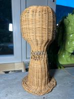 Rieten Hoedenstandaard / Display voor hoed pet pruik, Ophalen of Verzenden