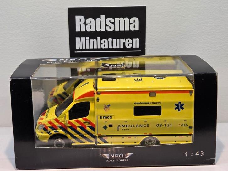 Mercedes Sprinter Ambulance UMCG Drenthe - 1:43 Neo Scale, Hobby en Vrije tijd, Modelauto's | 1:43, Nieuw, Auto, Ophalen of Verzenden