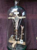 cruxifix antieke stolp   zeldzame volkskunst, Antiek en Kunst, Curiosa en Brocante, Verzenden