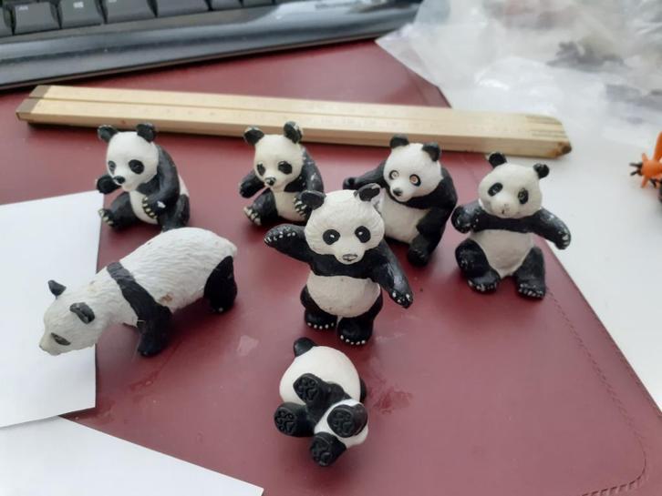 Verzameling panda's dierfiguren (geen Schleich), Verzamelen, Dierenverzamelingen, Gebruikt, Beeldje of Figuurtje, Overige soorten