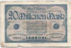 20 Miljoen mark  serie B Duitsland 1923 stad Röln, Postzegels en Munten, Bankbiljetten | Europa | Niet-Eurobiljetten, Ophalen