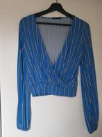 Blauwe gestreepte overslag top. Maat S. Stretch!, Kleding | Dames, Tops, Blauw, Nieuw, Lange mouw, Maat 36 (S)