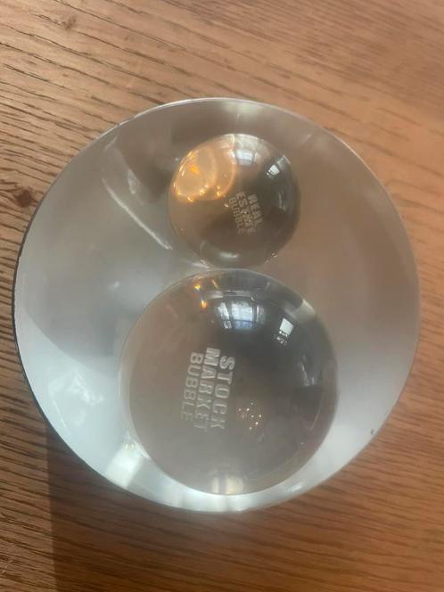 design glazen estate bubble & stockmarket bubble, Antiek en Kunst, Antiek | Glas en Kristal, Ophalen of Verzenden
