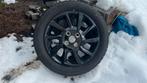 Winterbanden 165/60 R15 met aluminium zwarte velgen, Ophalen of Verzenden, Zo goed als nieuw