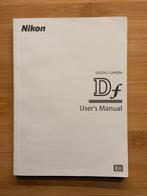 Nikon Df Handleiding engelstalig GRATIS, Boeken, Ophalen of Verzenden, Techniek