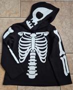 'Skelet' hoodie Maat 122-128, Kinderen en Baby's, Kinderkleding | Maat 122, Trui of Vest, H&M, Ophalen of Verzenden, Zo goed als nieuw