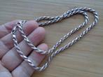 zilveren gedraaide rope ketting [824], Verzenden, Zo goed als nieuw, Zilver, Zilver
