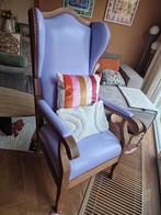 Fauteuil stoel paars lila, Ophalen, 75 tot 100 cm, 50 tot 75 cm, Gebruikt