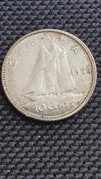 10 cent 1968 Zilveren munt Canada, Ophalen of Verzenden, Losse munt, Noord-Amerika