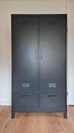Metalen kledingkast zwart met lades, Huis en Inrichting, Kasten | Lockerkasten, Ophalen, Gebruikt