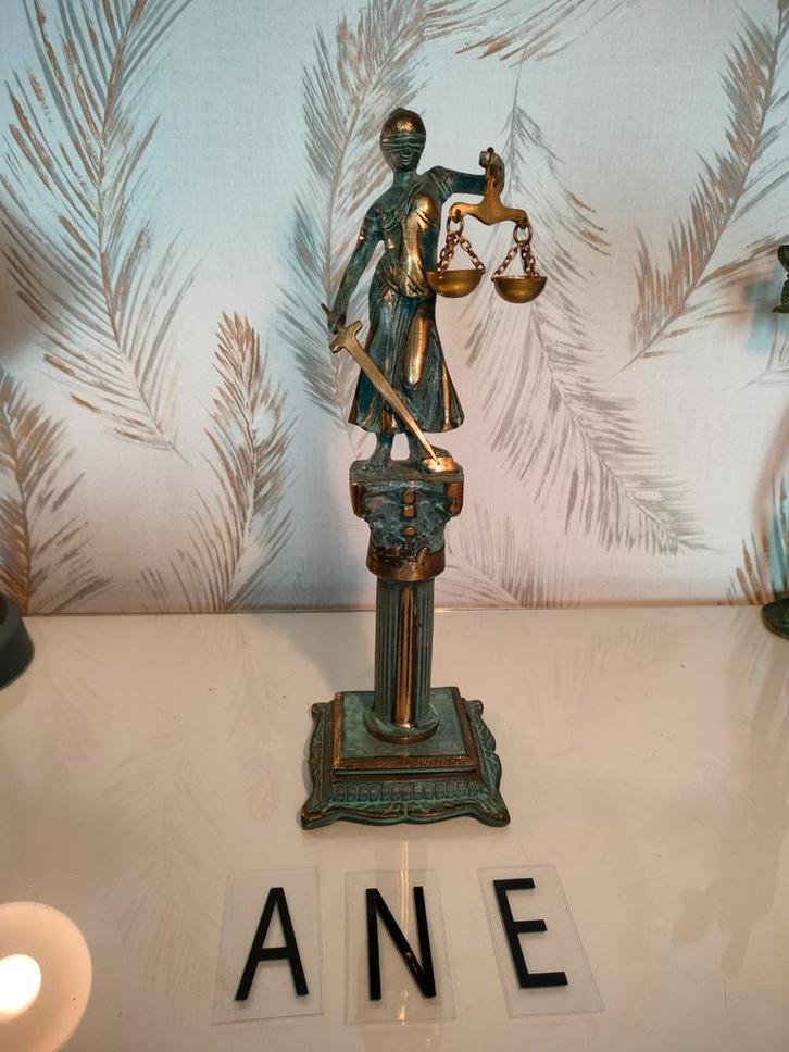 Bronzen Justitia Beeld, Antiek en Kunst, Kunst | Beelden en Houtsnijwerken, Ophalen of Verzenden