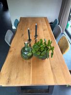 Massief eiken eetkamertafel, Huis en Inrichting, Tafels | Eettafels, Ophalen, 200 cm of meer, 50 tot 100 cm, Zo goed als nieuw