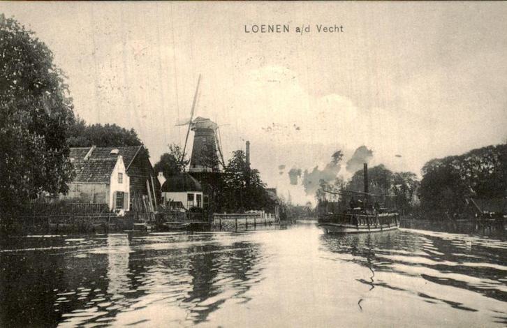 Loenen aan de Vecht - De Vecht, Verzamelen, Ansichtkaarten | Nederland, Gelopen, Utrecht, Voor 1920, Ophalen of Verzenden