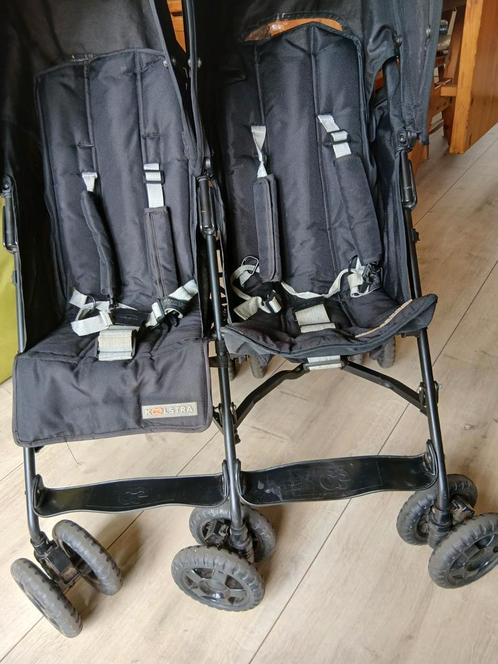 tweeling BUGGY, Koelstra zwart, simpel naast elkaar,, Kinderen en Baby's, Tweelingen en Meerlingen, Gebruikt, Kinderwagen of Buggy