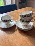 Wedgwood Stratford fine bone china kop-en-schotels jaren ’70, Ophalen of Verzenden, Gebruikt, Kop en/of schotel