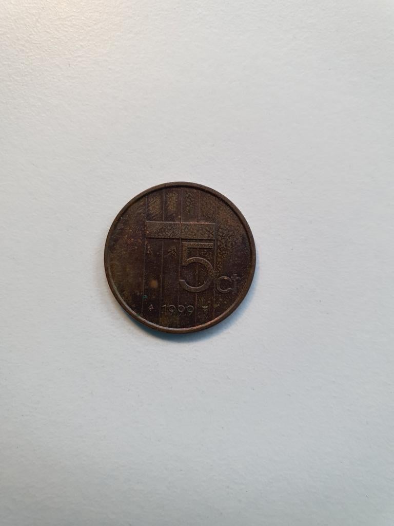 Nederlandse 5 cent 1999 - Beatrix, Postzegels en Munten, Munten | Nederland, Ophalen of Verzenden, Koningin Beatrix, 5 cent, Losse munt