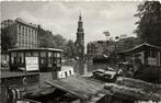 Amsterdam, Singel - auto boot bloemenkraam - ongelopen, Ophalen of Verzenden, Voor 1920, Ongelopen, Noord-Holland