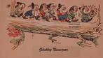 gezocht oud nieuwjaarskaart Disney Sneeuwwitje en 7 dwergen, Ophalen of Verzenden, Cultuur en Media, 1920 tot 1940