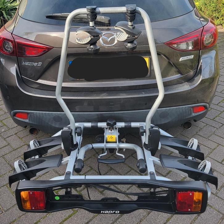 Hapro atlas 2 fietsendrager, Auto diversen, Fietsendragers, Zo goed als nieuw, Trekhaakdrager, 2 fietsen, Brede banden, Elektrische fiets