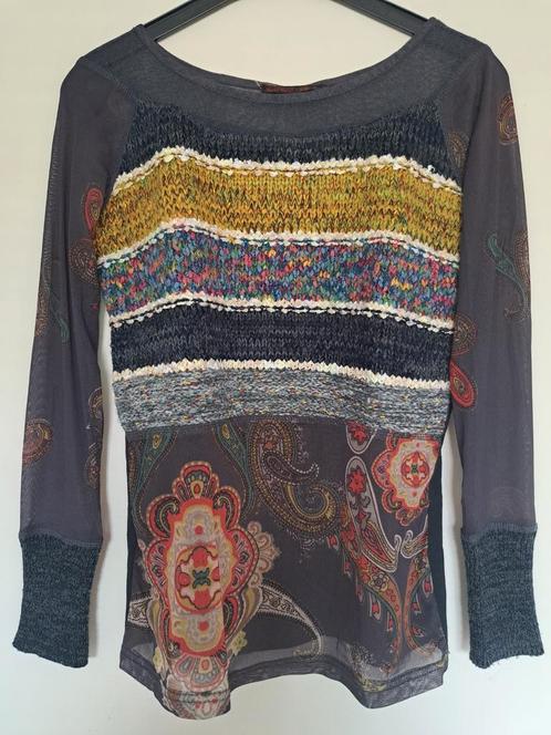 Apart gebreid en mesh top grijs L LULU, Kleding | Dames, Tops, Zo goed als nieuw, Maat 42/44 (L), Grijs, Lange mouw, Ophalen of Verzenden