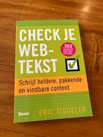 Check je webtekst - Eric Tiggeler, Ophalen, Zo goed als nieuw