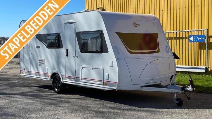 Bürstner Premio 495 TK IC-Line, Caravans en Kamperen, Caravans, Bedrijf, tot en met 6, 1000 - 1250 kg, Treinzit, Bürstner, Dwarsbed