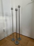 3 RVS Waxinelicht houders, Huis en Inrichting, Woonaccessoires | Kandelaars en Kaarsen, Ophalen, Zo goed als nieuw, Metaal, 75 cm of meer